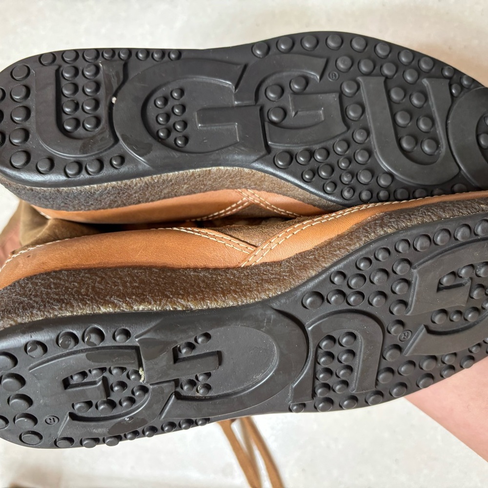 UGG Chestnut Suede Boots with Shearling - Picture 2 of 4
